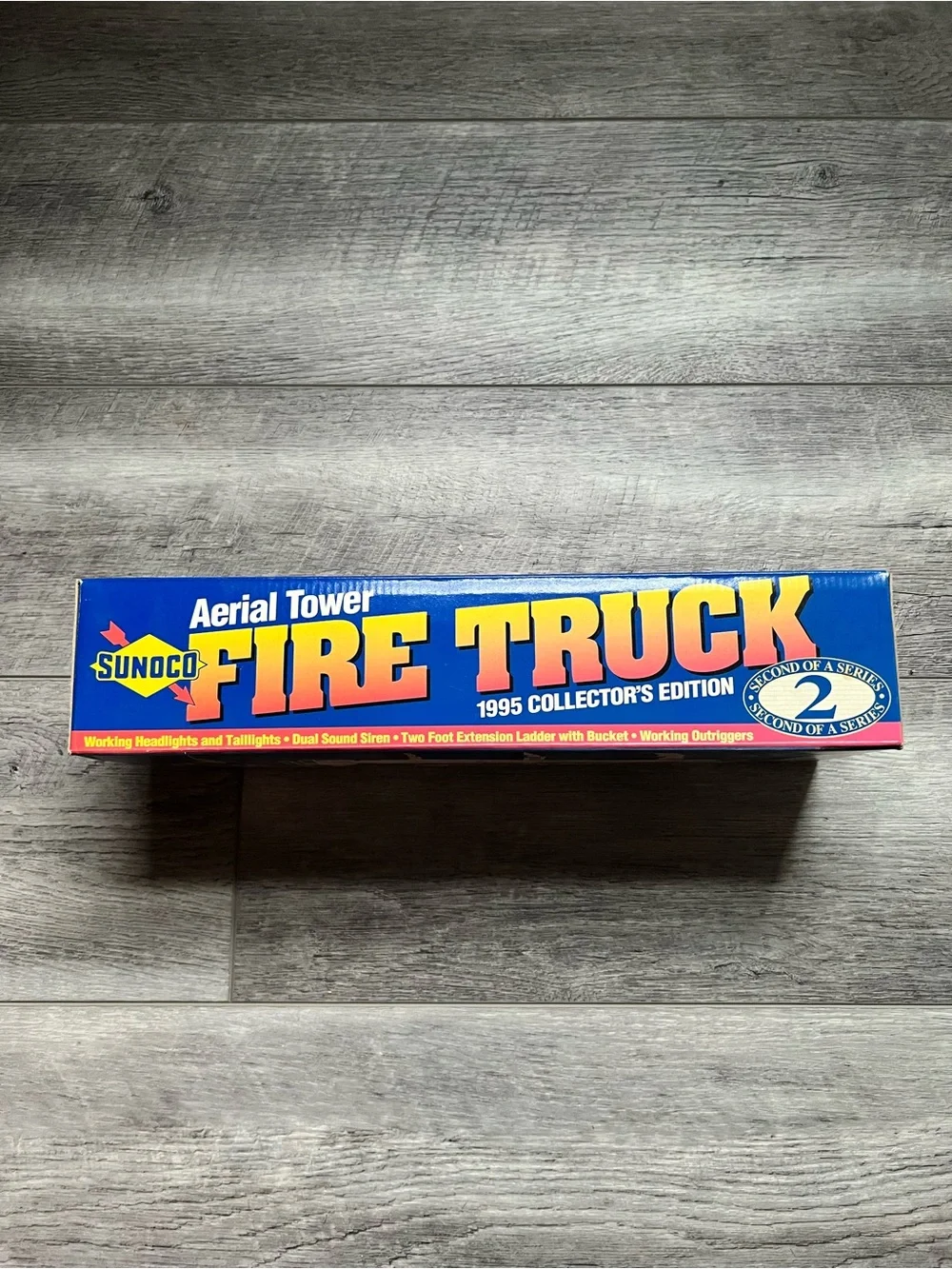 SUNOCO Red plastic Aerial Tower Fire Truck Toy